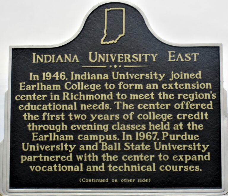 Historical Marker: Indiana University East