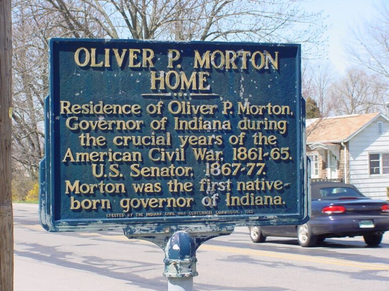 Historical Marker: Oliver P. Morton Home